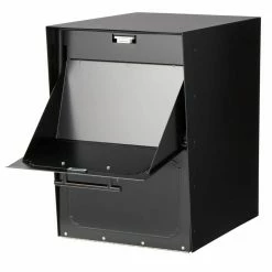 Architectural Mailboxes Oasis Black Post-Mount or Column-Mount Locking Drop Box -GlideRite Sales Store blacks architectural mailboxes parcel drop boxes 5103b 40 1000