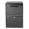 Architectural Mailboxes Oasis Black Post-Mount or Column-Mount Locking Drop Box -GlideRite Sales Store blacks architectural mailboxes parcel drop boxes 5103b 64 1000