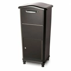 Architectural Mailboxes Elephantrunk Black, Extra Large, Aluminum, Locking, Parcel Drop