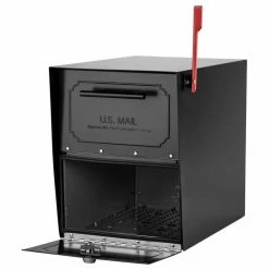 Architectural Mailboxes Oasis Classic Black, Extra Large, Steel, Locking, Post Mount Parcel Mailbox with High Security Reinforced Lock -GlideRite Sales Store blacks architectural mailboxes post mount mailboxes 6200b 10 44 1000