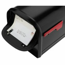 Architectural Mailboxes Oasis 360 Black, Large, Steel, Locking Parcel Mailbox with 2-Access Doors -GlideRite Sales Store blacks architectural mailboxes post mount mailboxes 6300b 10 44 1000