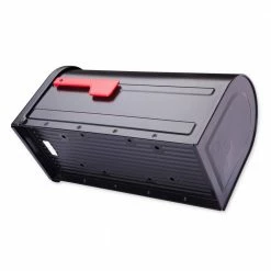 Architectural Mailboxes Barrington Black, Large, Steel, Post Mount Mailbox -GlideRite Sales Store blacks architectural mailboxes post mount mailboxes 7900 1b r 10 1d 1000