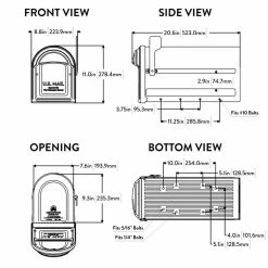 Architectural Mailboxes Barrington Black, Large, Steel, Post Mount Mailbox -GlideRite Sales Store blacks architectural mailboxes post mount mailboxes 7900 1b r 10 77 1000