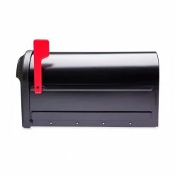 Architectural Mailboxes Barrington Black, Large, Steel, Post Mount Mailbox -GlideRite Sales Store blacks architectural mailboxes post mount mailboxes 7900 1b r 10 fa 1000