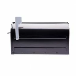 Architectural Mailboxes Boulder Black, Large, Steel, Post Mount Mailbox with Silver Handle and Flag -GlideRite Sales Store blacks architectural mailboxes post mount mailboxes 7900 7b sr 10 44 1000