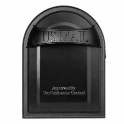 Architectural Mailboxes Carlisle Black, Medium, Steel, Post Mount Mailbox with Nickel Flag -GlideRite Sales Store blacks architectural mailboxes post mount mailboxes 8760b 10 c3 1000