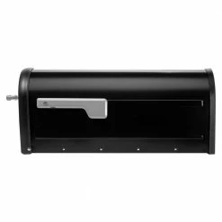 Architectural Mailboxes Chadwick Black, Medium, Steel, Post Mount Mailbox with Nickel Handle and Flag -GlideRite Sales Store blacks architectural mailboxes post mount mailboxes 8950b 10 4f 1000