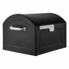 Architectural Mailboxes Centennial Black, Extra Large, Steel, Post Mount Mailbox with Premium Silver Handle and Flag -GlideRite Sales Store blacks architectural mailboxes post mount mailboxes 950020b 10 64 1000