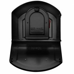Architectural Mailboxes Centennial Black, Extra Large, Steel, Post Mount Mailbox with Premium Silver Handle and Flag -GlideRite Sales Store blacks architectural mailboxes post mount mailboxes 950020b 10 66 1000
