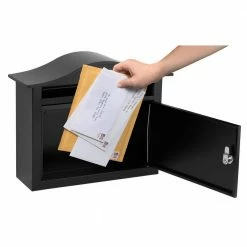 Architectural Mailboxes Saratoga Black, Medium, Steel, Locking Wall Mount Mailbox 25 Architectural Mailboxes Saratoga Black, Medium, Steel, Locking Wall Mount Mailbox -GlideRite Sales Store blacks architectural mailboxes wall mount mailboxes 2550b 10 1f 1000