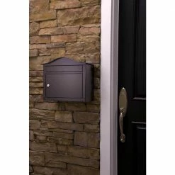Architectural Mailboxes Saratoga Black, Medium, Steel, Locking Wall Mount Mailbox 18 Architectural Mailboxes Saratoga Black, Medium, Steel, Locking Wall Mount Mailbox -GlideRite Sales Store blacks architectural mailboxes wall mount mailboxes 2550b 10 40 1000