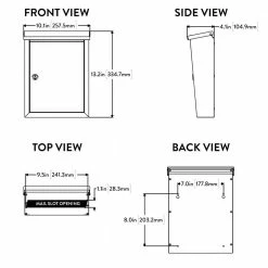 Architectural Mailboxes Chelsea Black, Small, Steel, Locking, Wall Mount Mailbox -GlideRite Sales Store blacks architectural mailboxes wall mount mailboxes 2580b 10 1d 1000