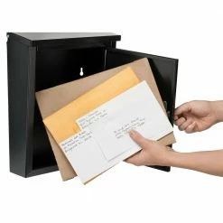 Architectural Mailboxes Chelsea Black, Small, Steel, Locking, Wall Mount Mailbox -GlideRite Sales Store blacks architectural mailboxes wall mount mailboxes 2580b 10 1f 1000