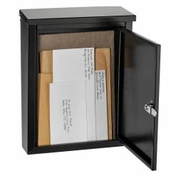 Architectural Mailboxes Chelsea Black, Small, Steel, Locking, Wall Mount Mailbox -GlideRite Sales Store blacks architectural mailboxes wall mount mailboxes 2580b 10 44 1000