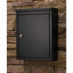 Architectural Mailboxes Chelsea Black, Small, Steel, Locking, Wall Mount Mailbox -GlideRite Sales Store blacks architectural mailboxes wall mount mailboxes 2580b 10 c3 1000