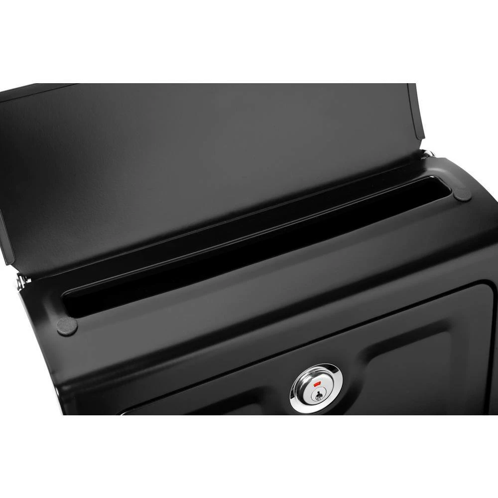 Architectural Mailboxes Sienna Black, Medium, Steel, Locking Wall Mount Mailbox 6 Architectural Mailboxes Sienna Black, Medium, Steel, Locking Wall Mount Mailbox - Image 4