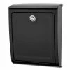 Architectural Mailboxes Sienna Black, Medium, Steel, Locking Wall Mount Mailbox -GlideRite Sales Store blacks architectural mailboxes wall mount mailboxes 2596b 10 64 1000