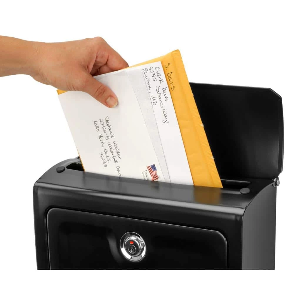 Architectural Mailboxes Sienna Black, Medium, Steel, Locking Wall Mount Mailbox 8 Architectural Mailboxes Sienna Black, Medium, Steel, Locking Wall Mount Mailbox - Image 6