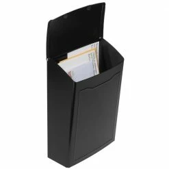 Architectural Mailboxes Marina Black Small Steel Wall Mount Mailbox -GlideRite Sales Store blacks architectural mailboxes wall mount mailboxes 2681b fa 1000