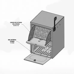 DVault Weekend Away Vault Black Post/Column Mount Secure Mailbox -GlideRite Sales Store blacks dvault post mount mailboxes dvjr0060 1 4f 1000