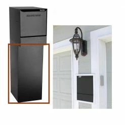 DVault Wall-Mount Delivery Bottom Hold Vault Mailbox, Black