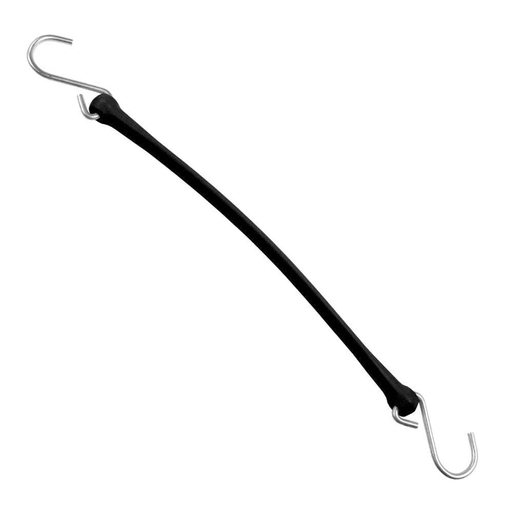 The Perfect Bungee 13 in. Polyurethane Bungee Strap with Galvanized S-Hooks (Overall length: 18 in.) in Black 3 The Perfect Bungee 13 in. Polyurethane Bungee Strap with Galvanized S-Hooks (Overall length: 18 in.) in Black