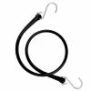 The Perfect Bungee 31 in. Polyurethane Bungee Strap with Galvanized S-Hooks (Overall Length: 36 in.) in Black