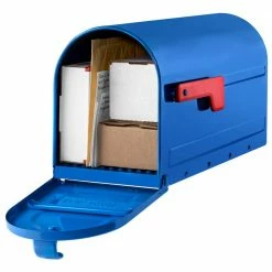 Architectural Mailboxes MB1 Blue, Medium, Steel, Post Mount Mailbox -GlideRite Sales Store blues architectural mailboxes post mount mailboxes 7600be 1f 1000