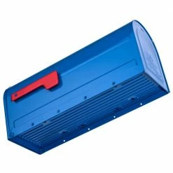 Architectural Mailboxes MB1 Blue, Medium, Steel, Post Mount Mailbox -GlideRite Sales Store blues architectural mailboxes post mount mailboxes 7600be 76 1000