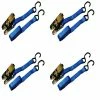 EVEREST 10 ft. x 1 in. 1200 lbs. Ratchet Tie-Down Strap (4-Pack) -GlideRite Sales Store blues everest ratchet straps s1005 4 64 1000
