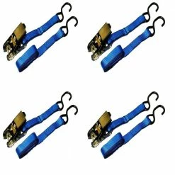 EVEREST 10 ft. x 1 in. 1200 lbs. Ratchet Tie-Down Strap (4-Pack)