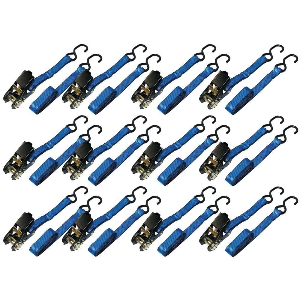 EVEREST Ready Pack 1 in. x 15 ft. Ratchet Tie-Down Strap with 900 lbs./S-Hook (12 per Box) 3 EVEREST Ready Pack 1 in. x 15 ft. Ratchet Tie-Down Strap with 900 lbs./S-Hook (12 per Box)