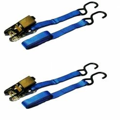 EVEREST 15 ft. x 1 in. 1500 lbs. Ratchet Tie-Down Strap (2-Pack)