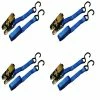 EVEREST 15 ft. x 1 in. 1500 lbs. Ratchet Tie-Down Strap (4-Pack) -GlideRite Sales Store blues everest ratchet straps s1009 4 64 1000