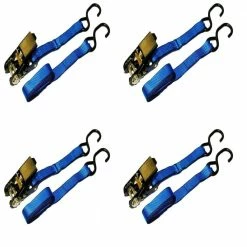 EVEREST 15 ft. x 1 in. 1500 lbs. Ratchet Tie-Down Strap (4-Pack)