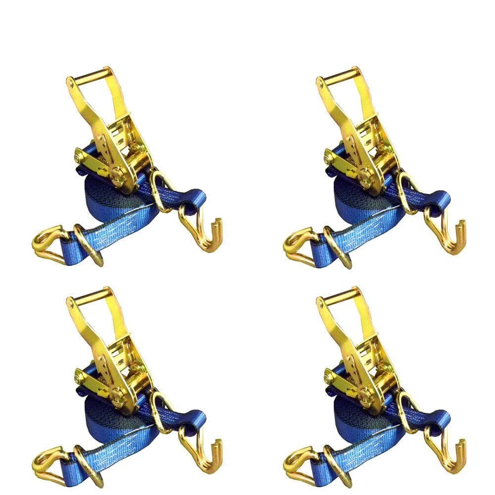 EVEREST 1 in. x 16 ft. Ratchet Tie-Down Strap with 3000 lbs. D-Ring Hook (4-Pack) 3 EVEREST 1 in. x 16 ft. Ratchet Tie-Down Strap with 3000 lbs. D-Ring Hook (4-Pack)