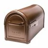 Architectural Mailboxes Hillsborough Copper, Large, Steel, Post Mount Mailbox with Silver Flag -GlideRite Sales Store browns tans architectural mailboxes post mount mailboxes 5593c cg 10 64 1000