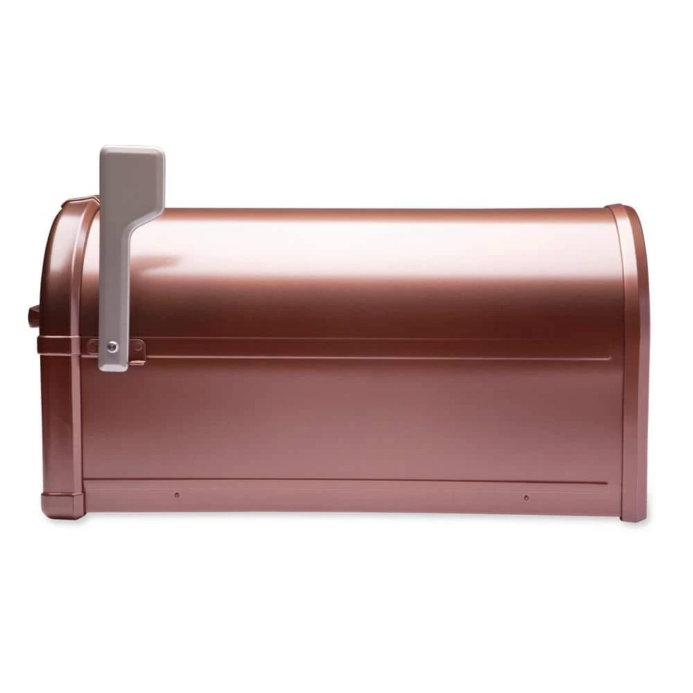 Architectural Mailboxes Hillsborough Copper, Large, Steel, Post Mount Mailbox with Silver Flag 9 Architectural Mailboxes Hillsborough Copper, Large, Steel, Post Mount Mailbox with Silver Flag - Image 7