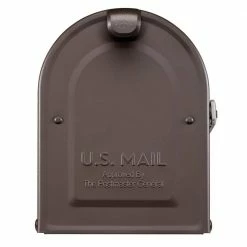 Architectural Mailboxes MB1 Rubbed Bronze, Medium, Steel Post Mount Mailbox with Silver Flag -GlideRite Sales Store browns tans architectural mailboxes post mount mailboxes 7600rz 10 1f 1000
