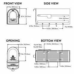 Architectural Mailboxes MB1 Rubbed Bronze, Medium, Steel Post Mount Mailbox with Silver Flag -GlideRite Sales Store browns tans architectural mailboxes post mount mailboxes 7600rz 10 d4 1000