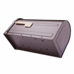 Architectural Mailboxes Roxbury Rubbed Bronze, Large, Steel, Post Mount Mailbox with Premium Cast Aluminum Knob and Champagne Flag -GlideRite Sales Store browns tans architectural mailboxes post mount mailboxes 7900 5rz cg 10 1d 1000