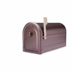 Architectural Mailboxes Roxbury Rubbed Bronze, Large, Steel, Post Mount Mailbox with Premium Cast Aluminum Knob and Champagne Flag -GlideRite Sales Store browns tans architectural mailboxes post mount mailboxes 7900 5rz cg 10 c3 1000
