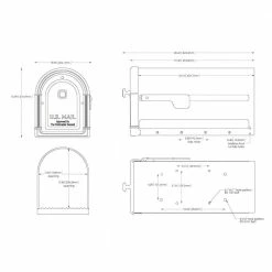 Architectural Mailboxes Roxbury Rubbed Bronze, Large, Steel, Post Mount Mailbox with Premium Cast Aluminum Knob and Champagne Flag -GlideRite Sales Store browns tans architectural mailboxes post mount mailboxes 7900 5rz cg 10 d4 1000