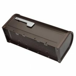 Architectural Mailboxes Winston Rubbed Bronze, Large, Steel, Post Mount Mailbox with Nickel Flag -GlideRite Sales Store browns tans architectural mailboxes post mount mailboxes 8830rz 10 1d 1000