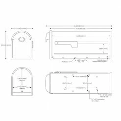 Architectural Mailboxes Winston Rubbed Bronze, Large, Steel, Post Mount Mailbox with Nickel Flag -GlideRite Sales Store browns tans architectural mailboxes post mount mailboxes 8830rz 10 d4 1000