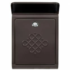 Architectural Mailboxes Bordeaux Rubbed Bronze, Medium, Steel, Locking, Wall Mount Mailbox -GlideRite Sales Store browns tans architectural mailboxes wall mount mailboxes 2697rz 10 4f 1000