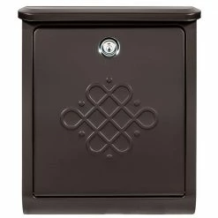 Architectural Mailboxes Bordeaux Rubbed Bronze, Medium, Steel, Locking, Wall Mount Mailbox -GlideRite Sales Store browns tans architectural mailboxes wall mount mailboxes 2697rz 10 c3 1000
