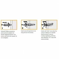 E-Z Ancor Twist-N-Lock 75 lbs. Medium Duty Drywall Anchors (50-Pack) -GlideRite Sales Store e z ancor hollow wall anchors 25310 76 1000