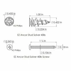E-Z Ancor 1 in. Hollow Door and Drywall Anchors (50-Pack) -GlideRite Sales Store e z ancor hollow wall anchors 25325 31 1000