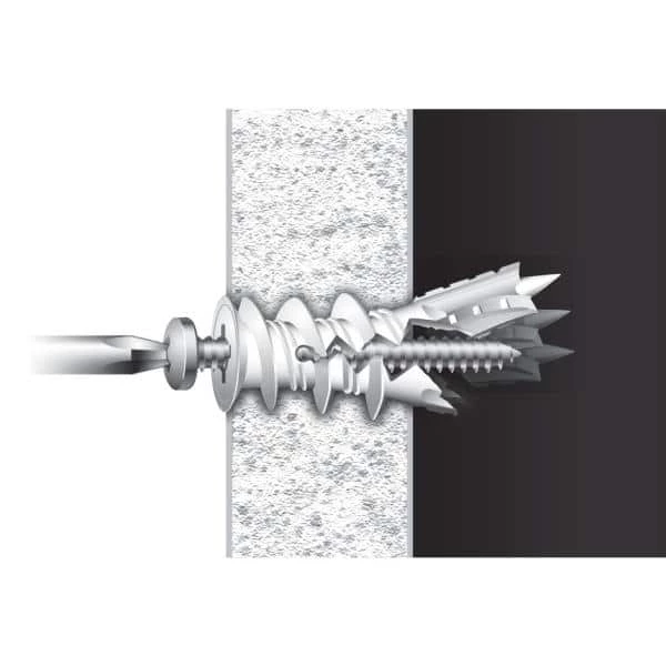 E-Z Ancor Twist-N-Lock 50 lbs. Philips Flat-Head Medium Duty Self-Drilling Drywall Anchors (50-Pack) 8 E-Z Ancor Twist-N-Lock 50 lbs. Philips Flat-Head Medium Duty Self-Drilling Drywall Anchors (50-Pack) - Image 6